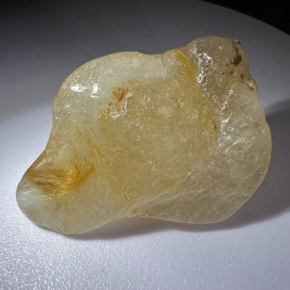 Golden Rutilated Quartz Crystal Freeform (#11) - Picture 10 of 14